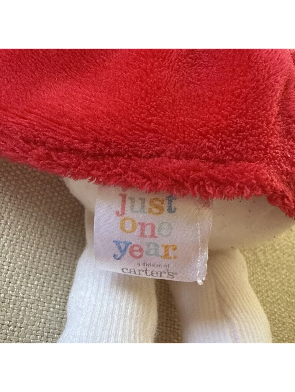 Carters Just One Year Doll Plush 10 Inch Red Sweetheart Stuffed Animal Toy